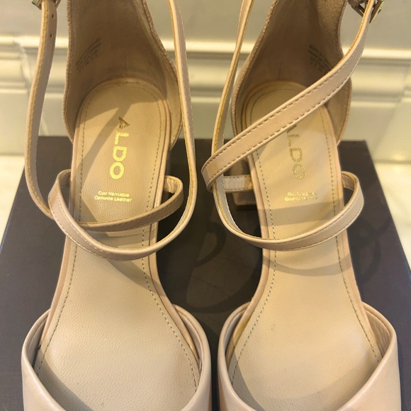 ALDO worn once nude strappy heels size 7 - Picture 3 of 10